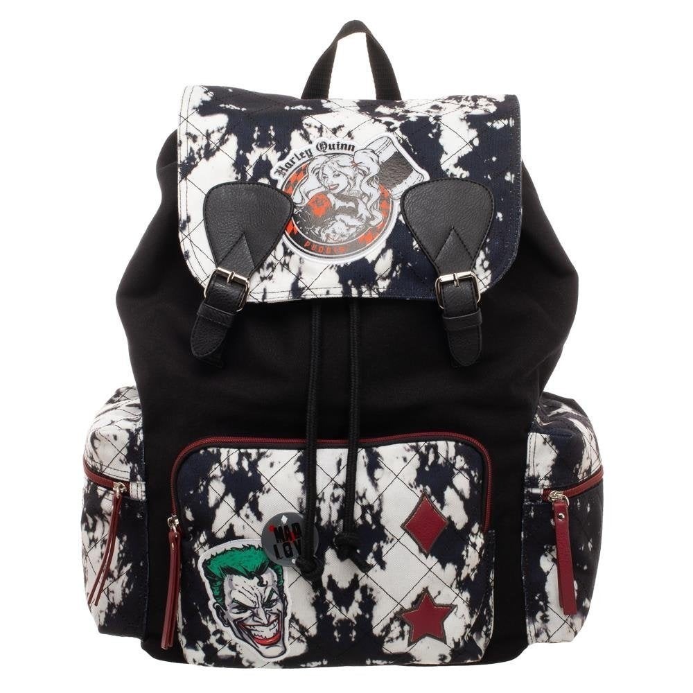 Harley Quinn Joker Dc Bioworld 16" Rucksack Backpack Retired Rare
